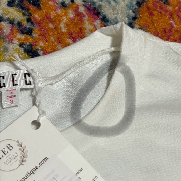 TCEC | NWT Blue Orange Game Day Shirt Puffer Sequin Sleeve Small - Picture 6 of 7